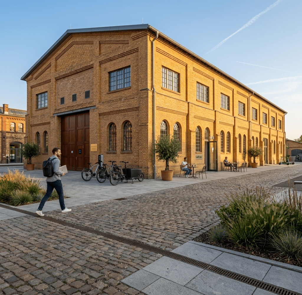 Gelbe Halle moderne Animation
