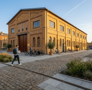 Gelbe Halle moderne Animation